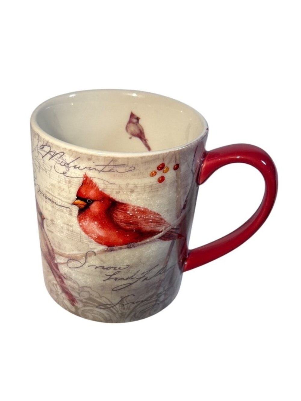 Cardinal Pair Mug By Lang Susan Winget Artwork Ceramic 2014 Red Handle